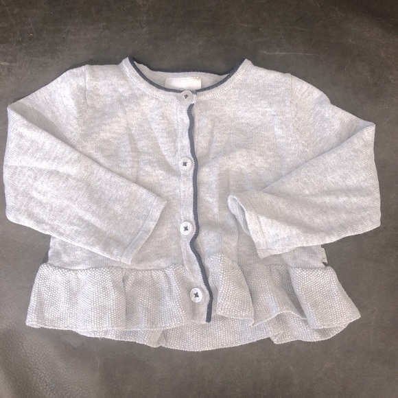 Baby Mori Ruffle Button Cardigan 3-6M! - Picture 1 of 5